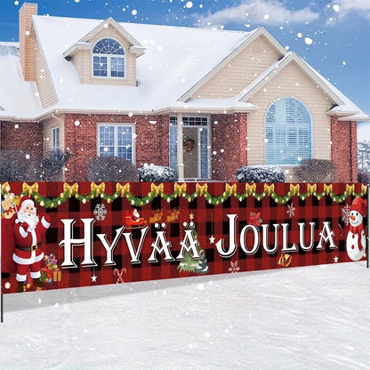 OmniLiving™ Iso Jouluviiri "Hyvää Joulua" (Säänkestävä Pihakoriste / Ulkokäyttöön)
