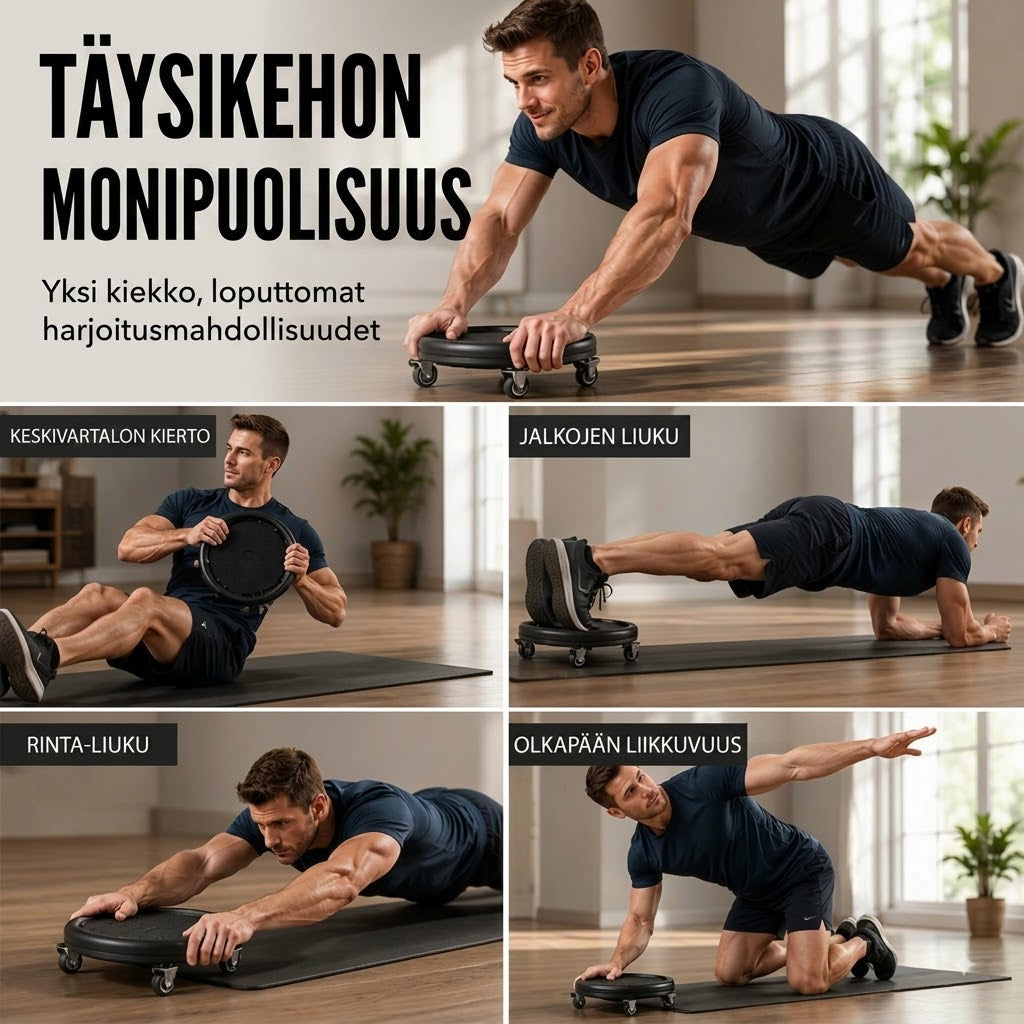 SilkEase™ Vatsapyörä Polvituella Keskivartalotreeniin