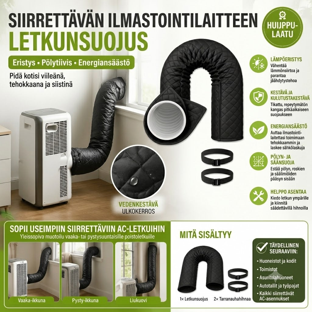 Tarranauhalla varustettu ilmastointiputken eriste