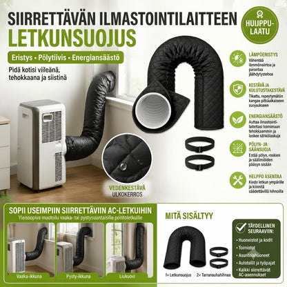 Tarranauhalla varustettu ilmastointiputken eriste
