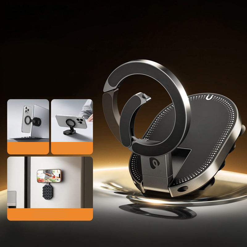 VaraLiving™ 3-in-1 Magneettinen Puhelinteline (Kokoontaitettava 360° Auto- & Pöytäteline)