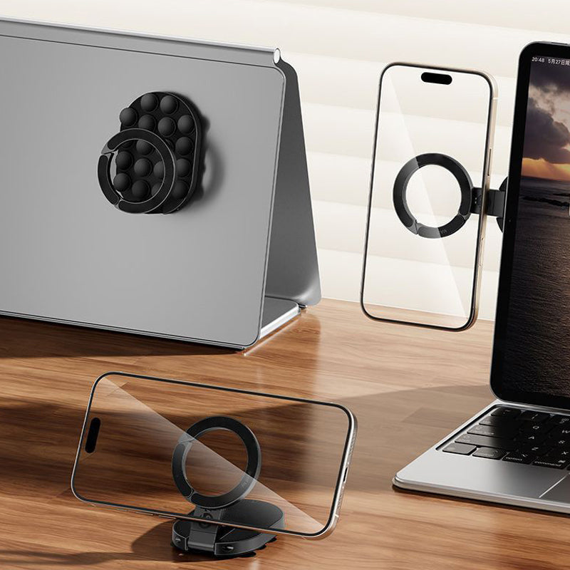 VaraLiving™ 3-in-1 Magneettinen Puhelinteline (Kokoontaitettava 360° Auto- & Pöytäteline)