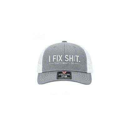"I Fix Shit" -trucker-lippis – perinteinen rekkakuskin tyyli