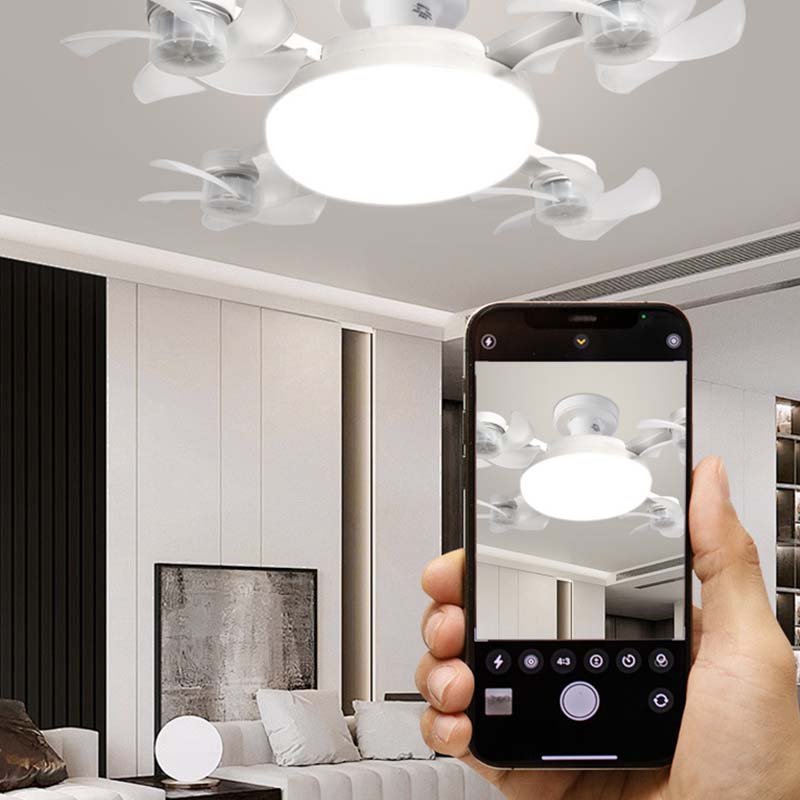 E27 LED-kattotuuletin kaukosäätimellä