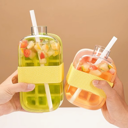 2-in-1 kannettava jääpalamuotti ja pullo