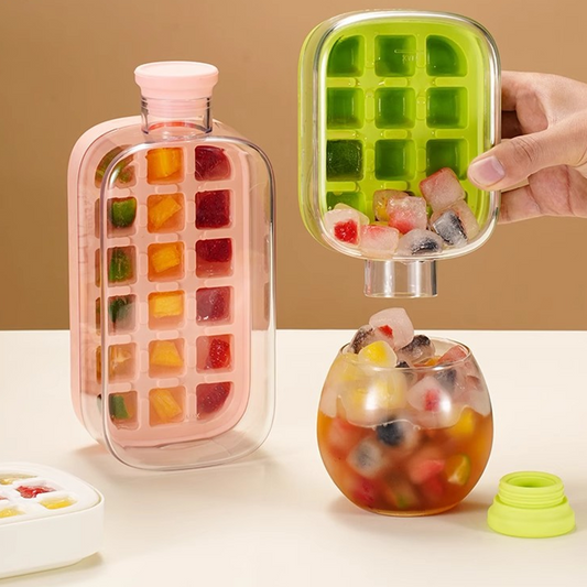 2-in-1 kannettava jääpalamuotti ja pullo