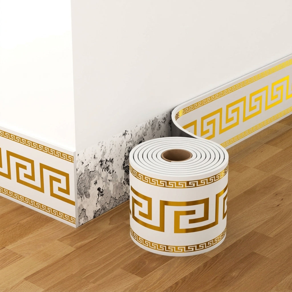 VaraLiving™ Itsekiinnittyvä PVC-Reunalista (Helppo Asennus & Kestävä Seinäkoriste)