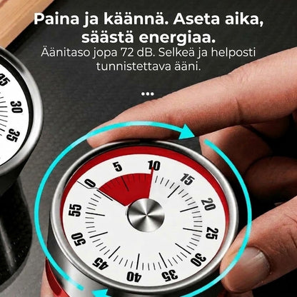 OmniLiving™ Magneettinen Mekaaninen Keittiöajastin (Leivonta & Ruoanlaitto)