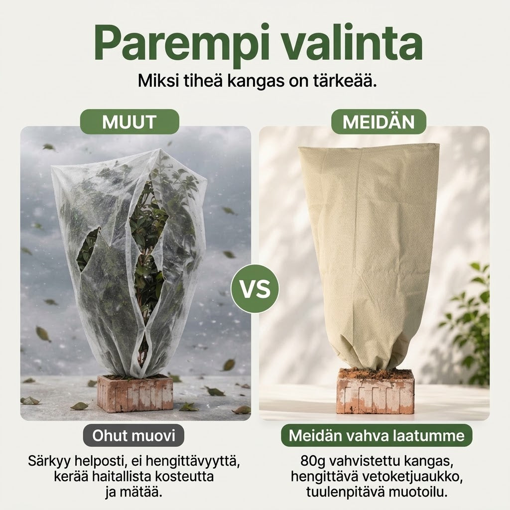 OmniLiving™ Kasvien Pakassuoja | Kestävä Kuitukangas Kiristysnyörillä