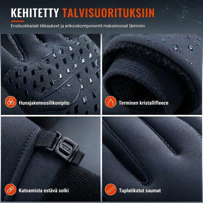 VaraLiving™ Lämpimät Talvihanskat Kosketusnäytöllä (Veden- & Tuulenpitävät Hanskat Pyöräilyyn & Urheiluun)