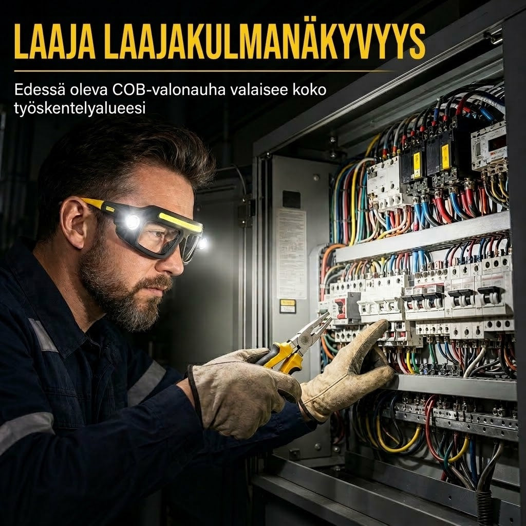 VaraLiving™ Ladattava LED-Otsalamppu Suojalaseilla (5 Valotilaa & Liikesensori - Vedenpitävä)