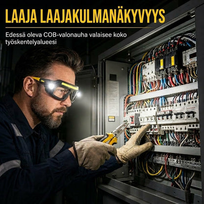 VaraLiving™ Ladattava LED-Otsalamppu Suojalaseilla (5 Valotilaa & Liikesensori - Vedenpitävä)