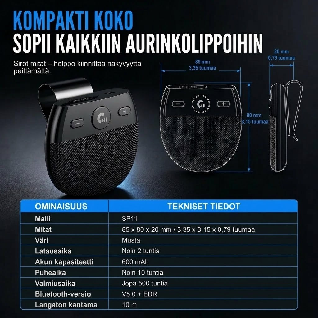 VaraLiving™ SP11 Bluetooth-Autokaiutin