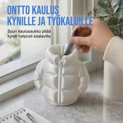 VaraLiving™ 3D-Tulostettu Kynä- ja Mukiteline (Iskunvaimennettu Työpöydän Järjestelijä)