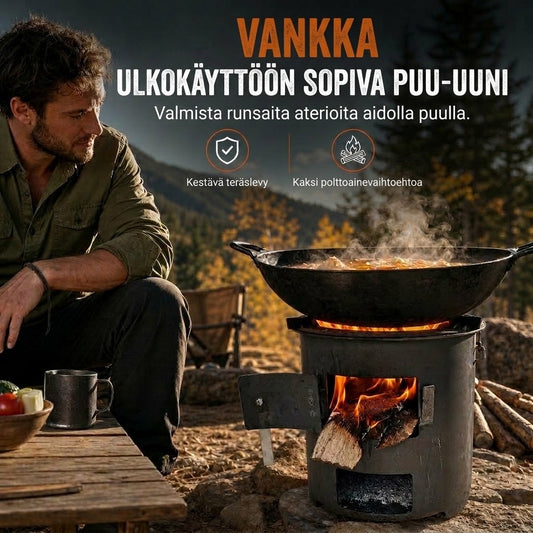 VaraLiving™ Kannettava Retkihiiligrilli & -lämmitin (2-in-1 Monitoimiuuni Ulkoiluun)