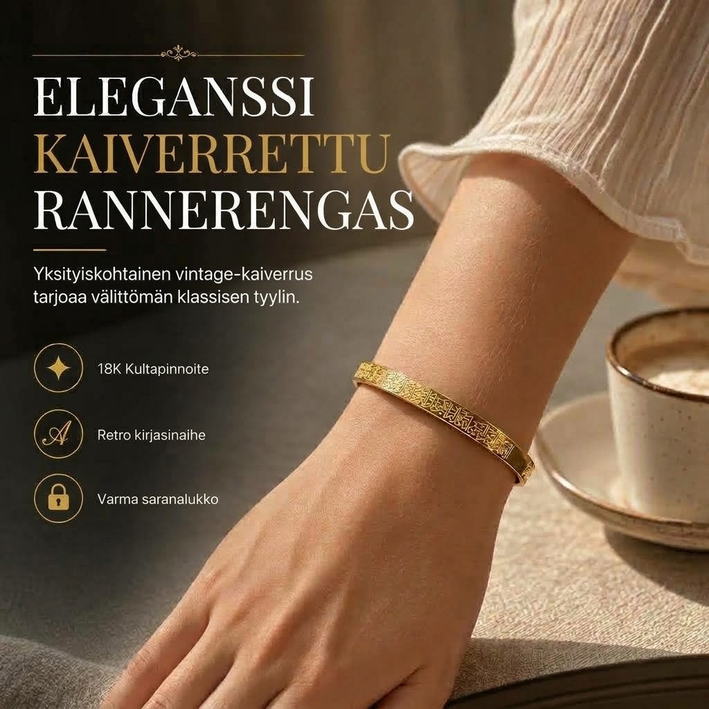 VaraLiving™ Rannekoru Titaani & Teräs (18K Kullattu & Valmiiksi Kaiverrettu)