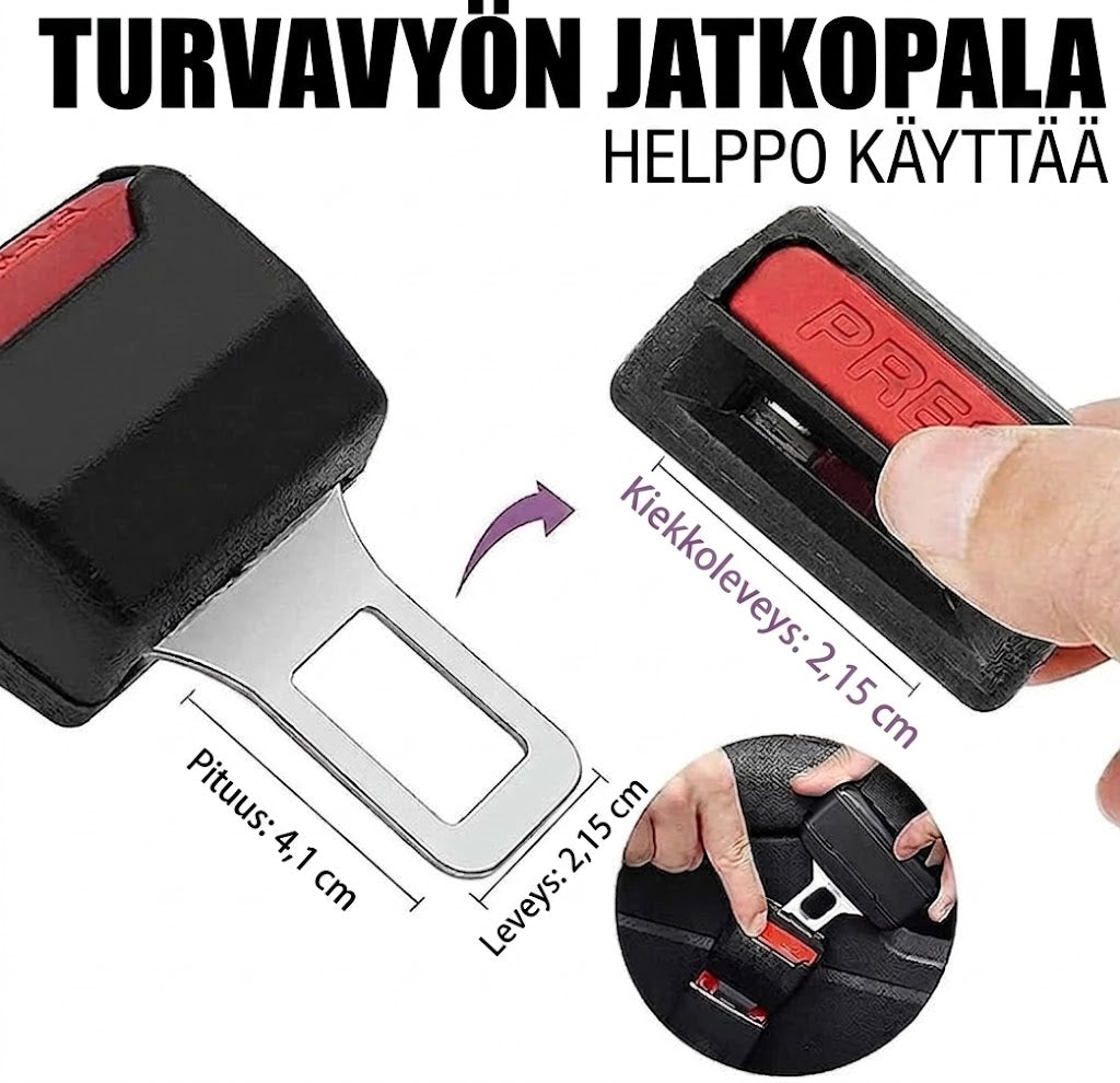 NovaPulse™ Yleismallinen Turvavyön Jatkokappale (Premium-klipsi)