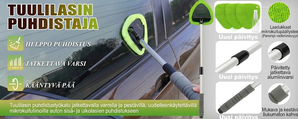 VaraLiving™ Teleskooppinen Ikkunanpesusetti