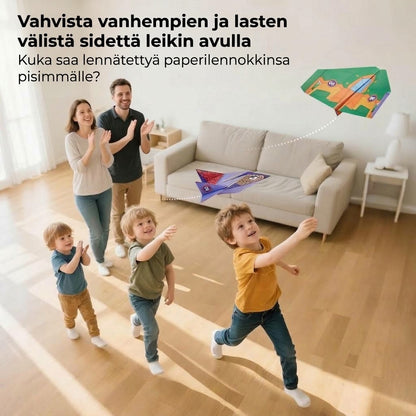 VaraLiving™ DIY-Paperilennokkisarja (16 kpl Värikkäitä Taiteltavia Lennokkeja Lapsille)