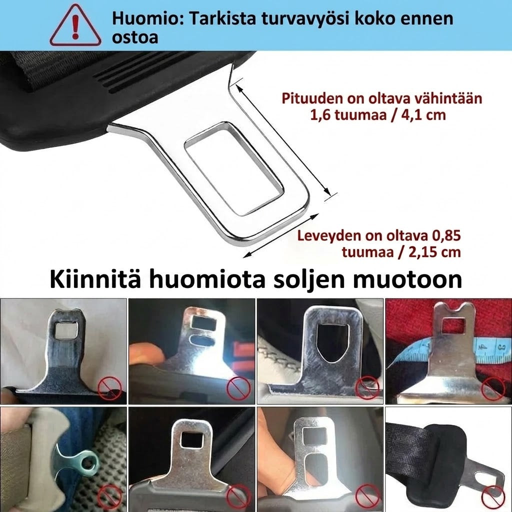 NovaPulse™ Yleismallinen Turvavyön Jatkokappale (Premium-klipsi)