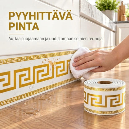 VaraLiving™ Itsekiinnittyvä PVC-Reunalista (Helppo Asennus & Kestävä Seinäkoriste)