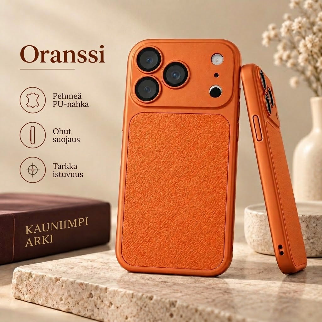 VaraLiving™ Ylellinen iPhone-Nahkakuori