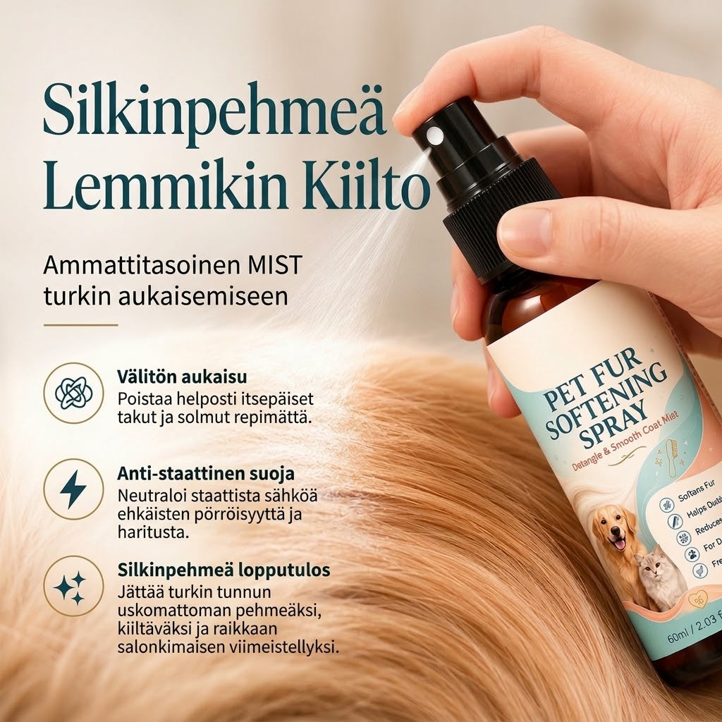 PureVal™ Hellävarainen Turkinselvityssuihke (Koirat & Kissat, Antistaattinen)