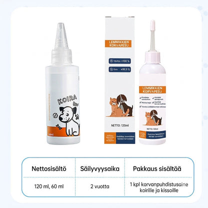 Korvanpuhdistusaine koirille ja kissoille